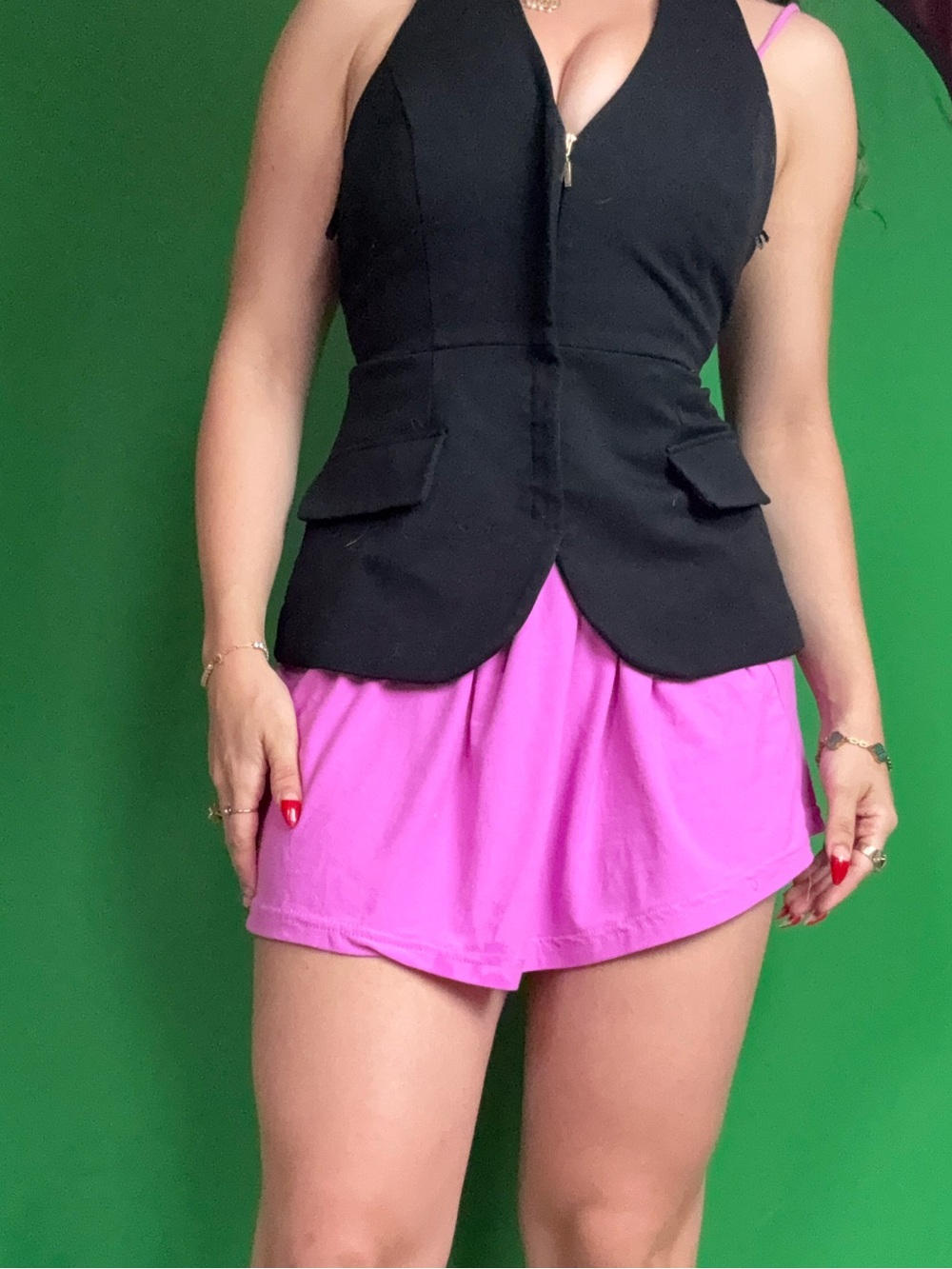 Black vest top